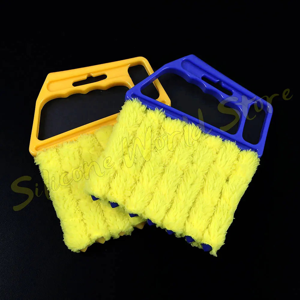 Silicone World Shutter Cleaning Brush Detachable Wash Vent Blinds Cleaner Cloth Air Conditioning Curtain Household Cleaning Tool