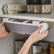 Kitchen Seasoning Bottle Storage Rack Spice Rack Self-adhesive Wall-mounted Under-Shelf Spice Organizer Kitchen Storage Rack