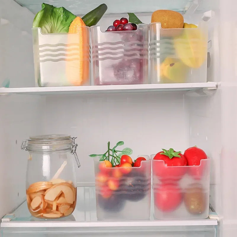 5/1PCS Refrigerator Storage Boxes Food Fresh Organizer Cold Storage Crisper Fruit Spice Food Container Boxes Home Kitchen Box