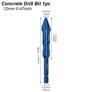 Masonry Concrete Spiral Drill Bit Eccentric for Glass Ceramic Tile Brick Plastic Wood Mason Hard Alloy Wall Hole Cutter Saw Blue