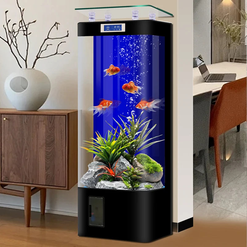 Fish Tanks Accessories New Style Aquarium Fish Bowl Modern Equipment Accent Decoration Aquarium Floor Furniture Acquario Lsyg
