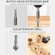 111 Pcs Tool Set Multifunctional Woodworking Tools Twist Drill Batch Screwdriver Woodworking Drill Flat Drill Hole Opener Set