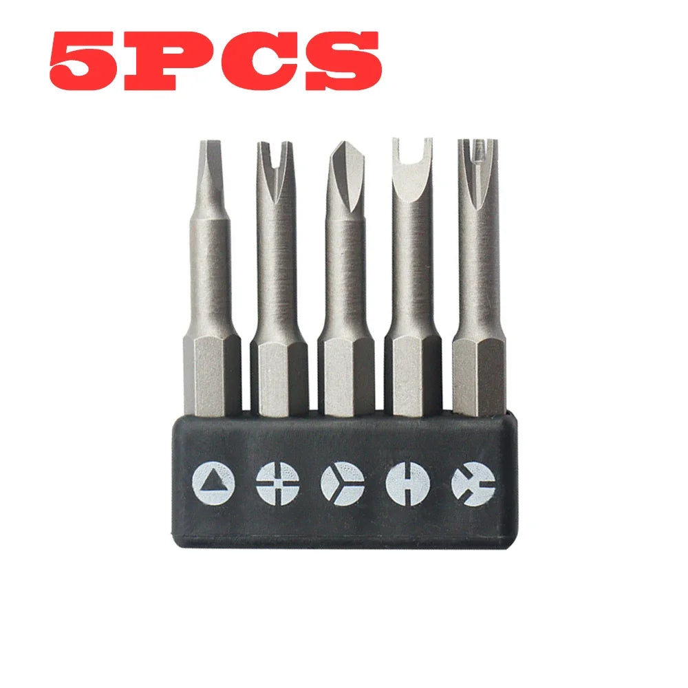Screwdriver Bit Tool Kit Special-shaped Screwdriver Set 50mm U-shaped Y-Type Triangle Inner Cross Three Points