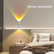 Smart Sensor Night Light Charging Wall Light Dimming AAtmosphere Light Suitable for Corridor Stairs Wardrobe Bedroom Bedside
