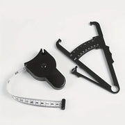 Body fat caliper and Waist Measurement Tape set - handheld fat caliper and tape combination, portable fitness measuring tool