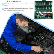 Professional Car Repair Tool Set Motorcycle Toolbox Set 46-Piece Set Car Repair Kit Ratchet Wrench Set Sockets Auto Repair Tools