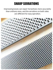 Horseshoe File Anti-slip Handle Double Side Carbon Steel Hoof Rasp Horse Hoof Trimming Tools Sanding Wood Equestrian Accessories