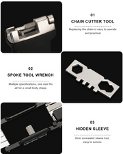 Bicycle Multi Tools For Bike Repair Tool 20 in 1 Portable Chain Splitter Cutter Hex Spoke Wrench Screwdriver Multitool