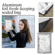 Sealed Food Storage Bag Aluminum Foil Reusable Freezer Bag Fresh Keeping Container Leakproof Meal Prep Kitchen Storage Organizer