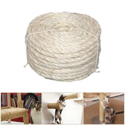 Cat Scratching Post Durable Twisted Sisal Rope for Gardening Applications Scratching Posts DIY Artwork Climbing Frame 6mmx20M