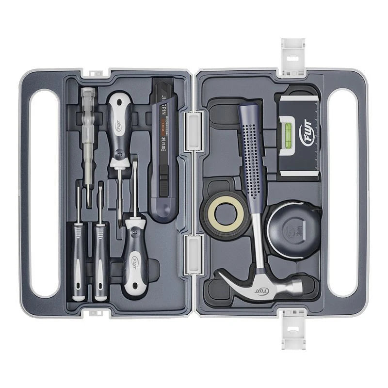 Complete Toolkits Household Multifunctional Organizer Kits Large Hard Case Tools Kit Maintenance Worker Metal Portable Toolkit