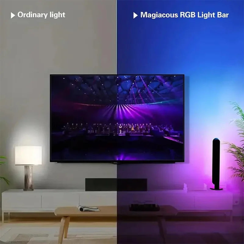Smart Led Strip Lights With Remote Control With-remote Rgb Light Bar Lamp Sync With-music Atmosphere Decoration Desktop For-room