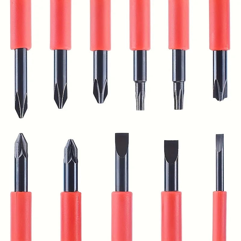 7-in-1 Multi-functional Electrician Screwdriver Set, Dual-purpose Multi-size Tool Kit, Metal, No Power Required, Screwd Set