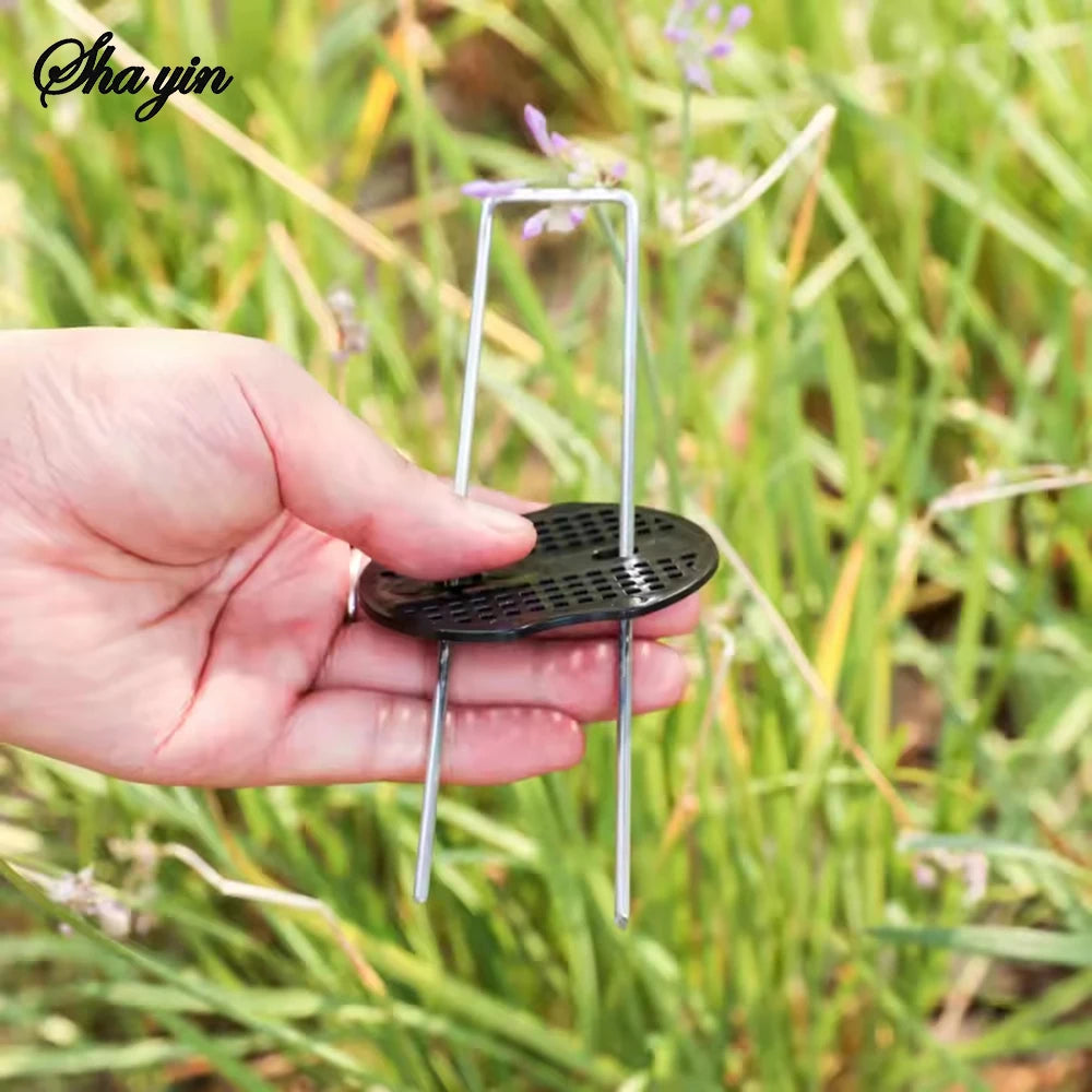 Garden Pegs 40/80Pcs U-shaped Ground Pegs with Buffer Washers for Securing Weed Landscape Fabric Netting Garden Lawn Accessories