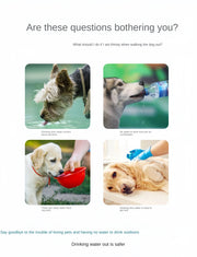 Dog Cat  Portable Feeding and Watering Supplies Portable Food Grade Material Dog Travel Pet Water Cup Bottle With Food Dispenser