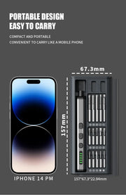 Electric Screwdriver Set Precision Power Tool Kit  Rechargeable With LED Light 30 Bits For PC Mobile Phone Repair Tools DIY Hand