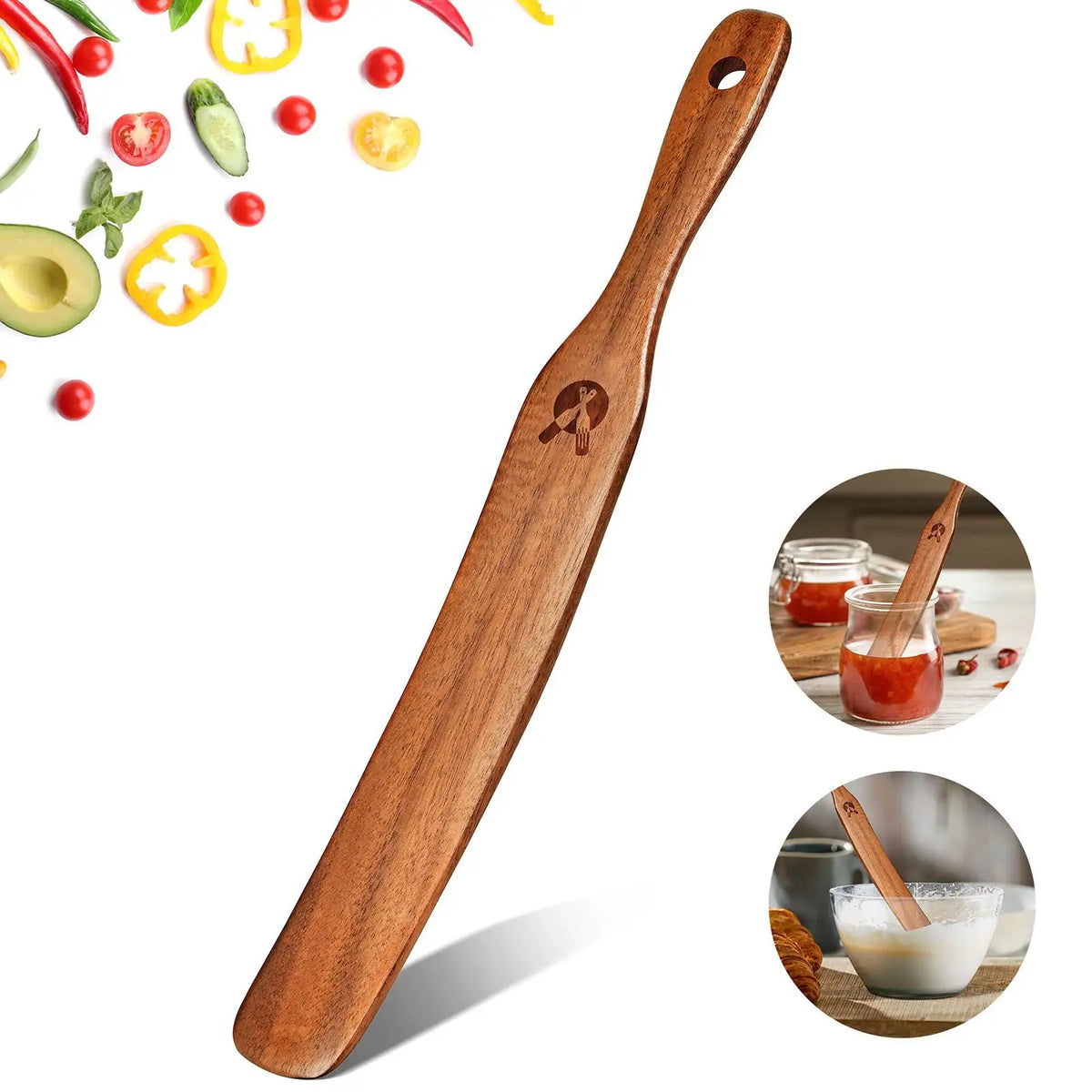 Kitchen Spatulas for Cooking Multifunctional Narrow Jar Scraper Portable Bread Whisk Spatula Thin Paddle Stir Stick Utensil