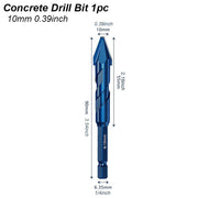 Masonry Concrete Spiral Drill Bit Eccentric for Glass Ceramic Tile Brick Plastic Wood Mason Hard Alloy Wall Hole Cutter Saw Blue