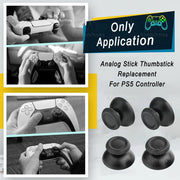 PS5 Controller Thumbstick Premium Replacement Parts Anti-Wear Non-slip ABS + Rubber Joystick Analog Stick Durable Accessories