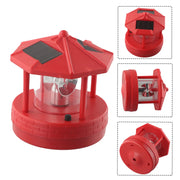 Garden Courtyard LED Solar Lighthouse Lawn Light Outdoor Waterproof Street Light Rotating Rockery Lighthouse Decorative Lights