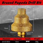 M10 Diamond Chamfer Router Bits Hole Saw Milling Tile Cutter Marble Concrete Reamer Masonry Drilling Crowns Construction Tools