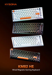 KYSONA KM82 HE Wired Gaming Keyboard Magnetic Switch 75% 82 Key 8000Hz Polling Rate PBT Ultra-Precision 0.005mm RGB For Gamer