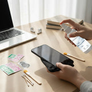 Mobile Phone Cleaning Set: Screen Cleaner, Wet/Dry Wipes，Dust Remover Stickers，Detail Brushes & Swabs，For Phones/Tablets/Laptops