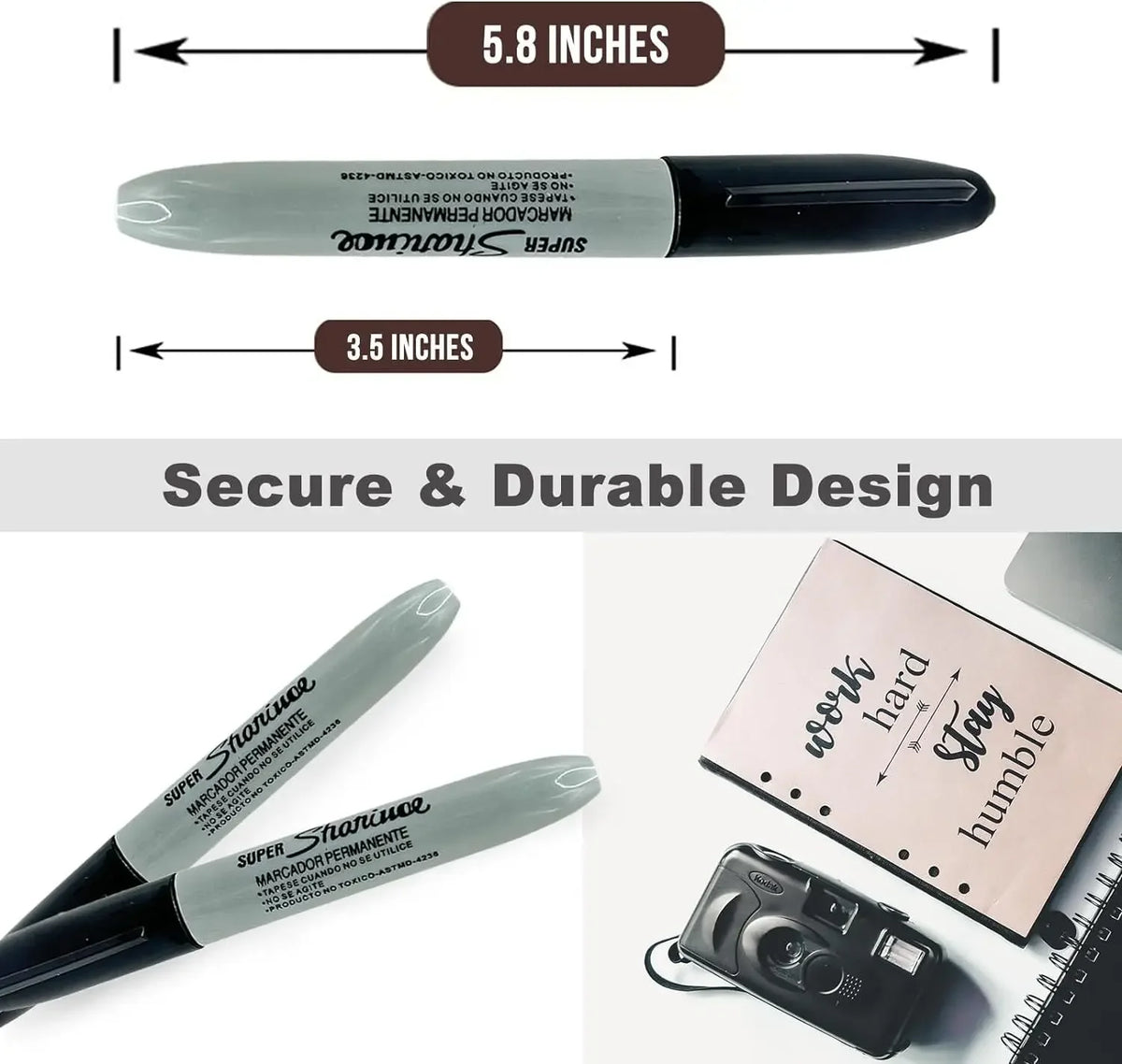 Creative Fake Red Black Marker Pen Hidden Compartment Sight Diversion Safe For Home Office Hide Necklace Money Small Valuables