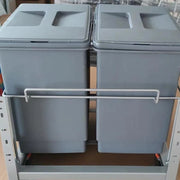 Kitchen Basket Hidden Recessed Trash Can with Lid Cabinet Big Compartment Waste Bins Sink Sorting Kitchen Storage Accessories