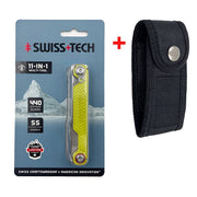 SWISS TECH 11 in 1 Mini Multitool Multi-function Tools with Scissors Screwdriver EDC Outdoor Survival Hand Tool