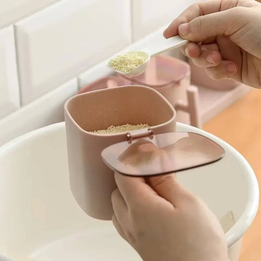 Kitchen Seasoning Boxes Set Gadget Organizer Condiment Container Pepper Sugar Bowl Salt Spice Shaker Storage Jar