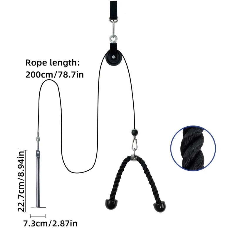 9 Pieces/Set Of Pulley Rope Fitness Equipment, Arm Strength Trainers, Home Exercise Equipment Set, Fitness Accessories