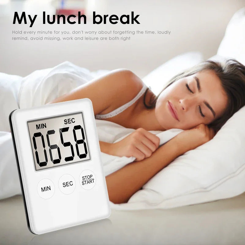 Kitchen Gadget, Electronic LCD Digital Screen Cooking Timer, Count Up Countdown Clock, Alarm Sleep Stopwatch Clocks