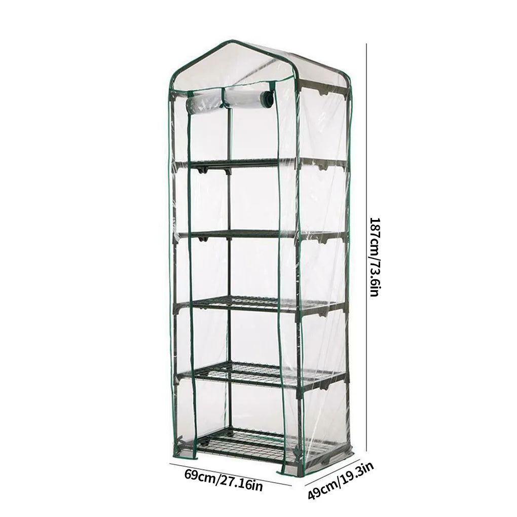 3/4/5 Tiers Garden Greenhouse Cover Plant Flower Growth House Heat Retaining PVC Waterproof Cover Garden Wear-resistant