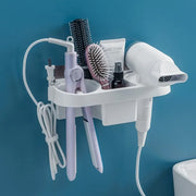 Home Accessory Set Storage Shelf, Holder for Storing Hair Dryer, Curling Iron, Bathroom Organizer