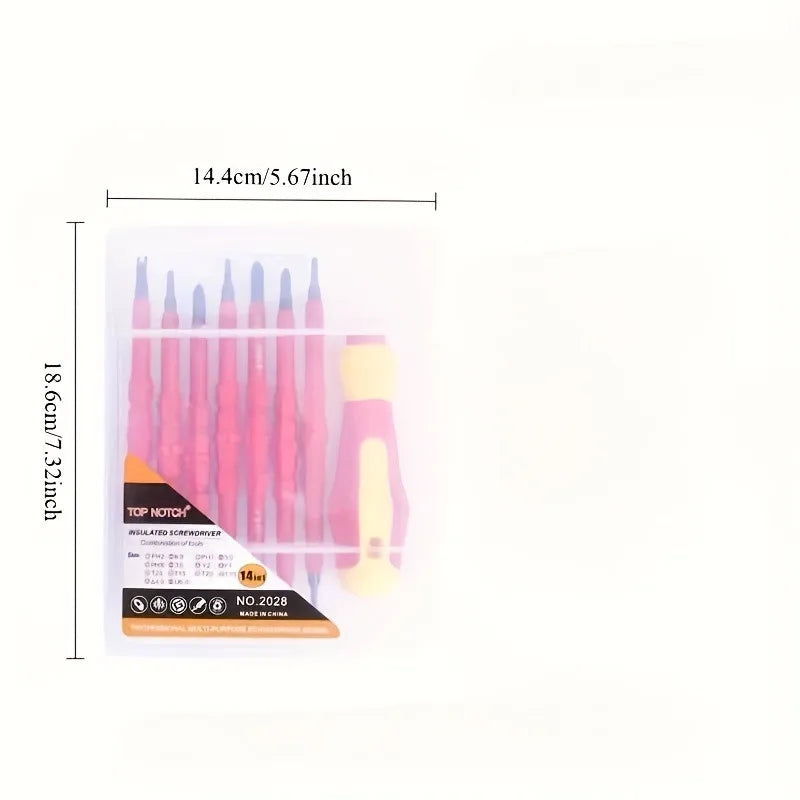 7-in-1 Multi-functional Electrician Screwdriver Set, Dual-purpose Multi-size Tool Kit, Metal, No Power Required, Screwd Set