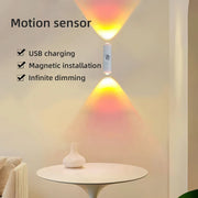 Smart Sensor Night Light Charging Wall Light Dimming AAtmosphere Light Suitable for Corridor Stairs Wardrobe Bedroom Bedside