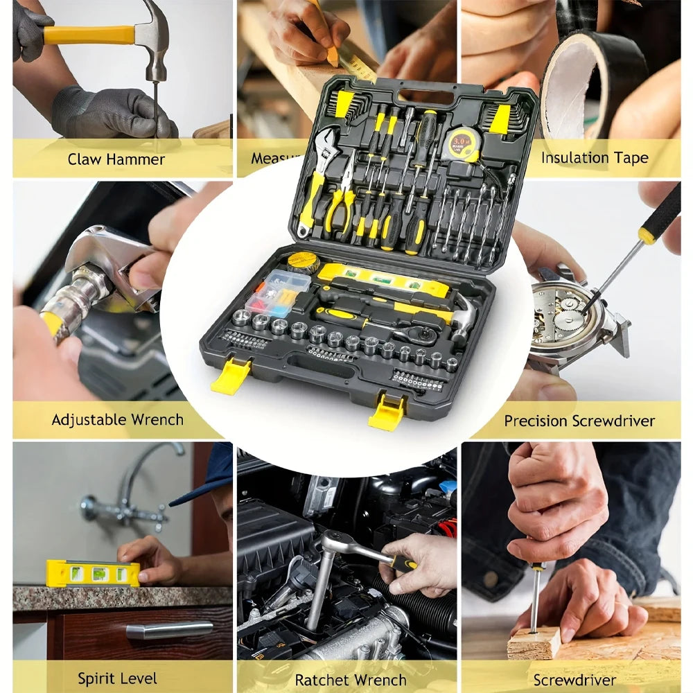 108 Pcs/set Acmount Tool Kit  Home Tool Kit DIY Household Tool Sets for Home Repair and Maintenance