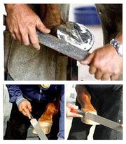 Horseshoe File Anti-slip Handle Double Side Carbon Steel Hoof Rasp Horse Hoof Trimming Tools Sanding Wood Equestrian Accessories