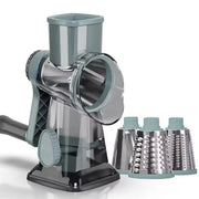 Kitchen Gadget 3 in 1 Hand-Crank Vegetable Slicer Labor-saving Plastic Rotary Cheese Grater Manual Vegetable Shredder Carrots