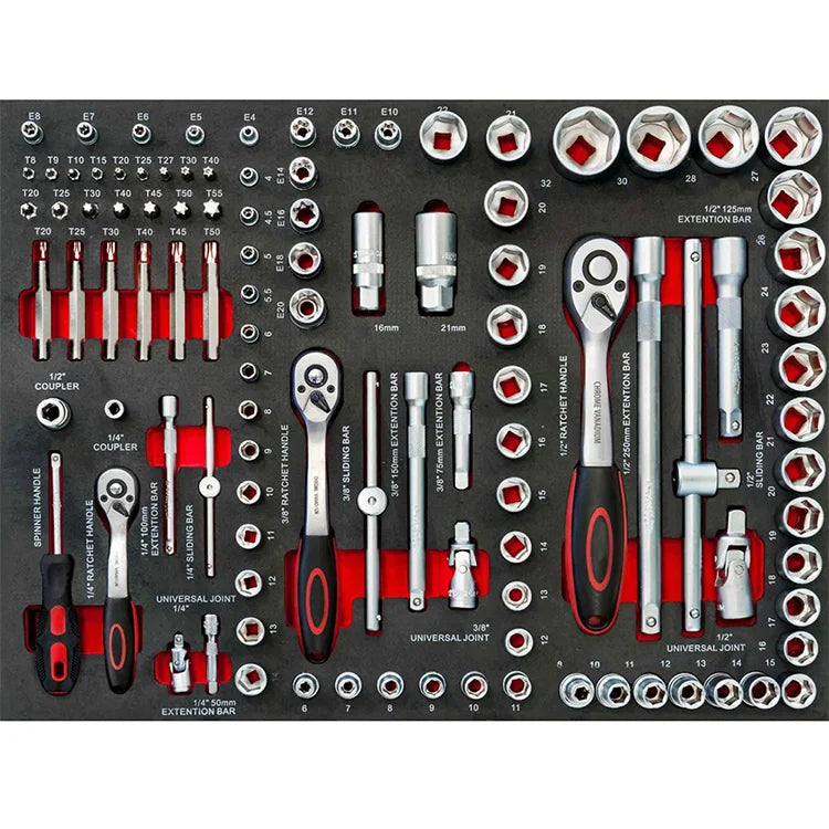 217 Tools 7 Drawers Tool Cabinet Wide Tool Trolley