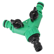 Garden Water Splitter Y Connector 2-Way Valvewith Switch for Faucet Irrigation Flower Planting Water Control Plastic Adapter