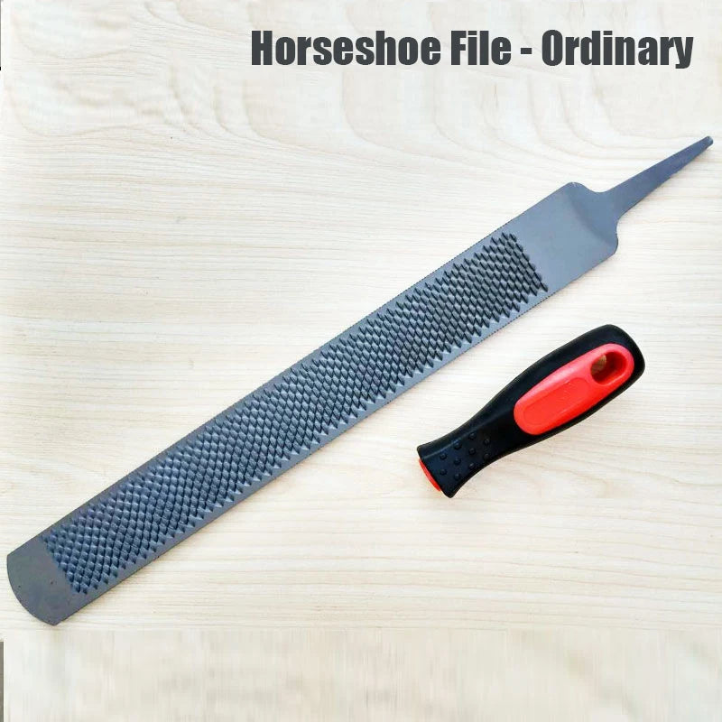 Horseshoe File Anti-slip Handle Double Side Carbon Steel Hoof Rasp Horse Hoof Trimming Tools Sanding Wood Equestrian Accessories