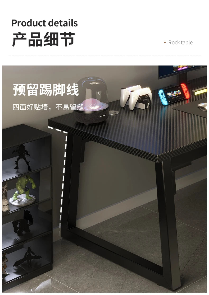 Gaming Desk, Carbon Fiber Computer Desk, Office Home Games, Desktop Desk