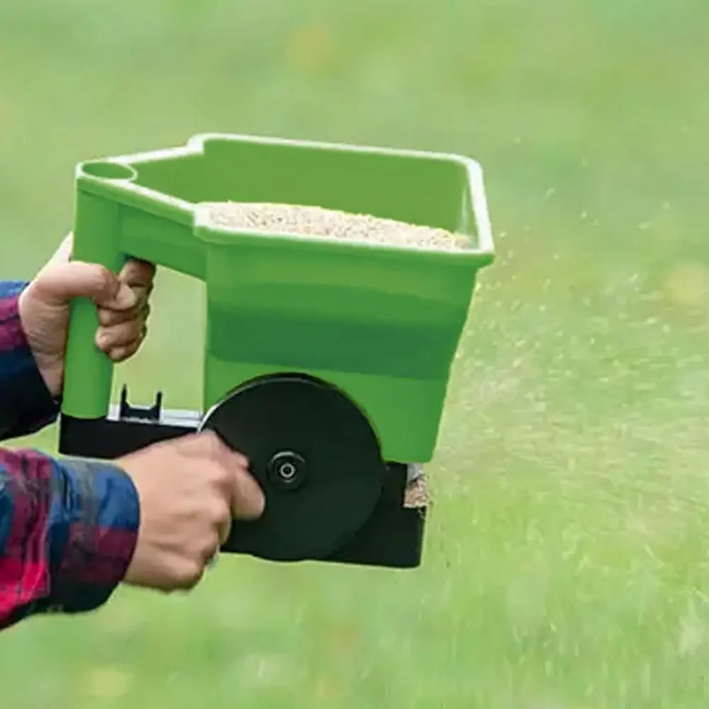 Garden Seeder Manual Seed And Fertiliser Applicator Spreader Fertiliser Hand Lawn Melt Snow Tools Crank Garden Small B2Z9