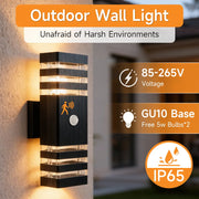 Smart Wall Lights Motion Sensing Outdoor Led Wall Lamps Waterproof 110v 220v For Porch Lamps Backyard Garden Garage Decor