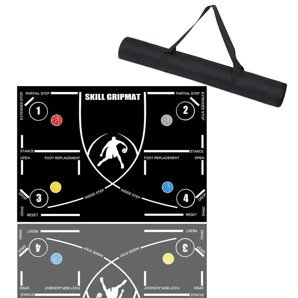 Basketball Practice Equipment Non-Slip Basketball Footstep Mat Basketball Training Mat for Youth and Adult Ball Control Training