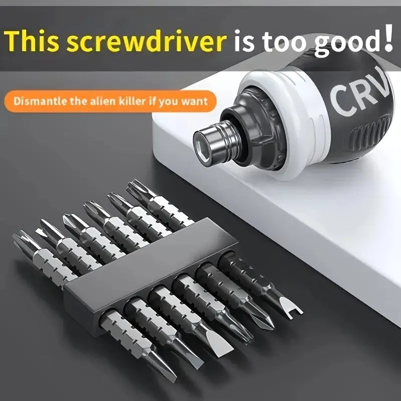 Premium Ergonomic Ratchet Screwdriver Set - Double-Headed, Labor-Saving, Comfort Grip for Max Efficiency & Durability