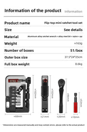 12-In-1 Bicycle Multitool Bike Ratchet Wrench Set Two-Way MTB Bike Hand Allen Key Tools Quick Release Ratchet Wrench Gadgets