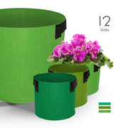 1-30 Gallon Green Garden Fabric Grow Bags with Handles for Courtyard Plant Vegetable Flower Planter Container Nursery Grow Pots